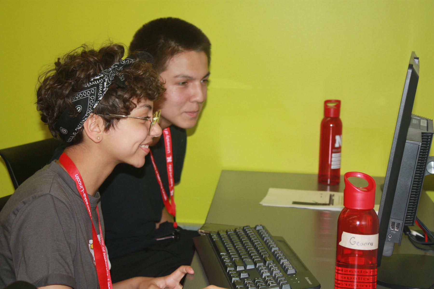 Students at a School of Computing camp.