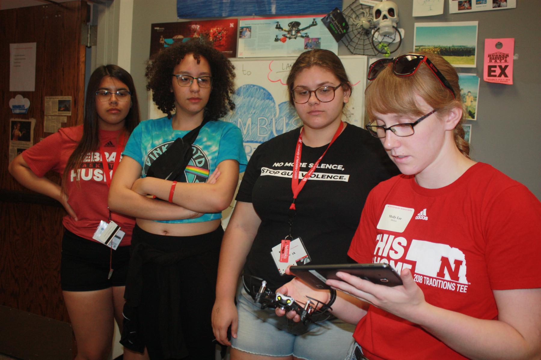 Students at a School of Computing camp.