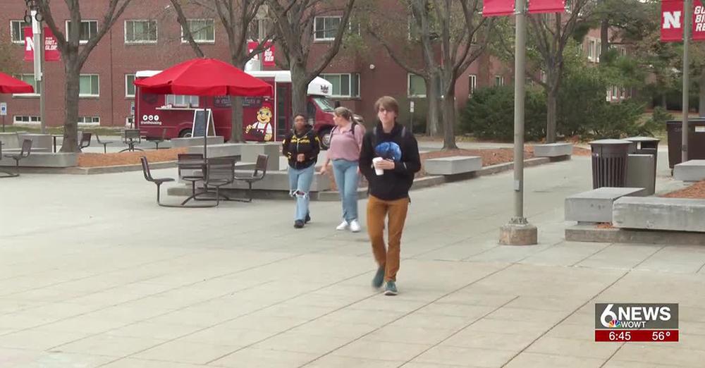 Luke Farritor on campus, courtesy of 1011 News.