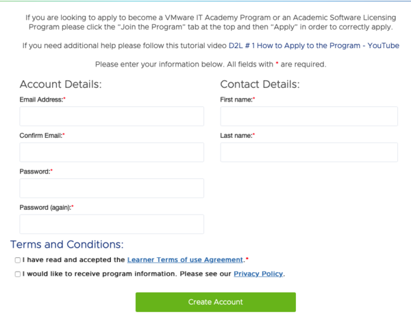 vmware registration view