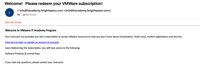 vmware access account request granted email example