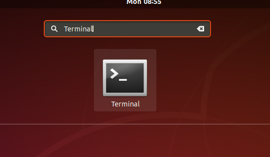 ubuntu terminal command search window view