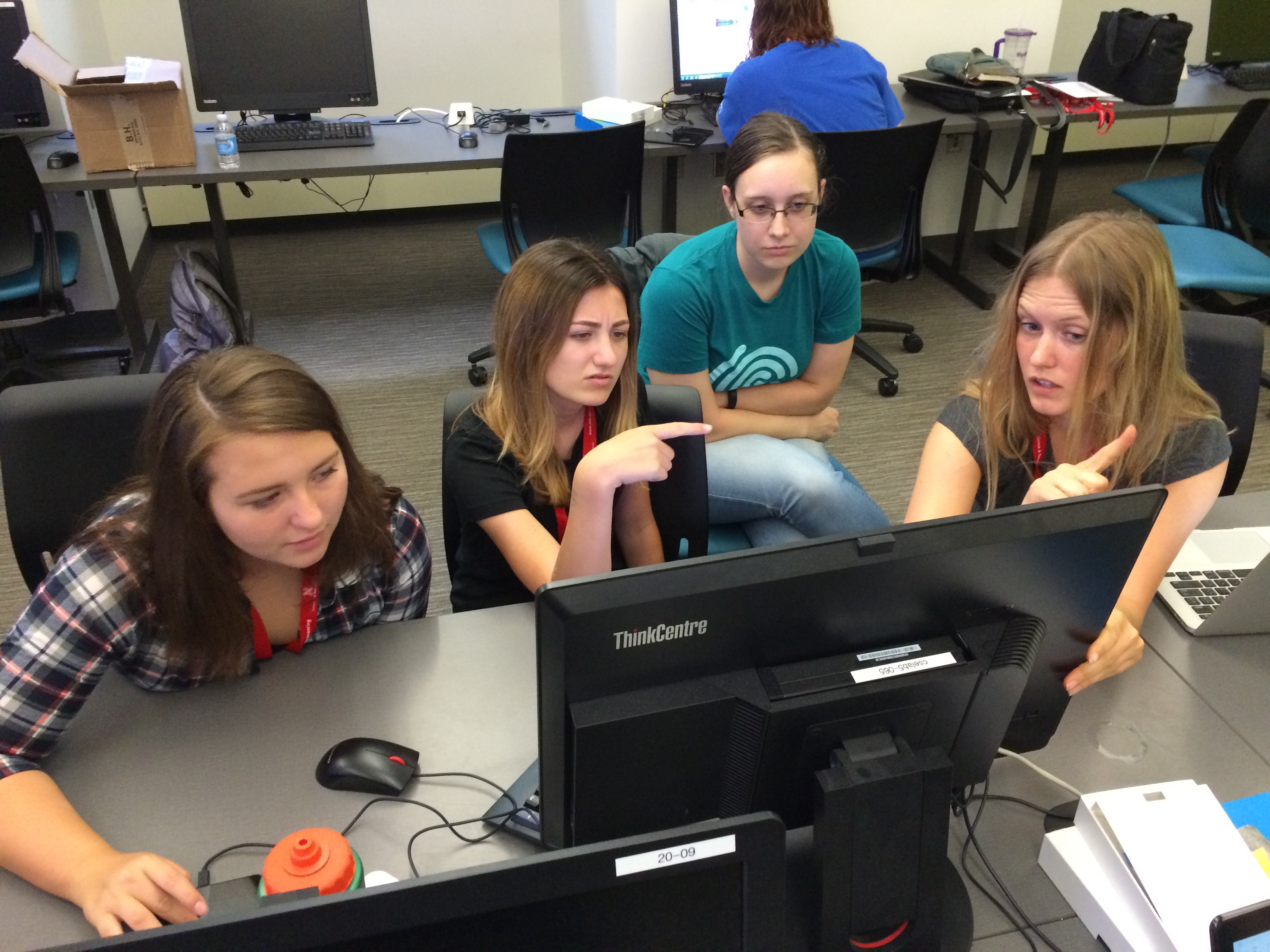 Girl Scouts attending CSE's computing camp this summer.