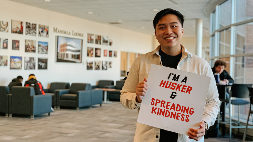 Eric Yim is planning many events for the University of Nebraska-Lincoln’s RAK group, from rock painting parties to movie nights.