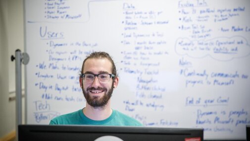 Student in a classroom