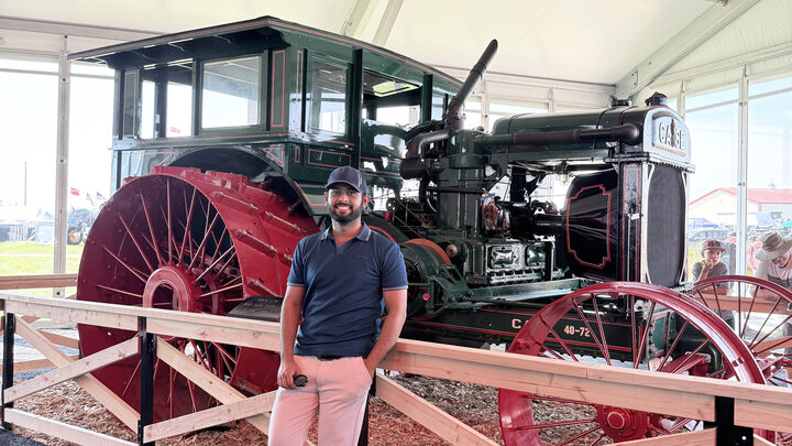 M A U Shariff (Mahin) at the Farm Progress Show.