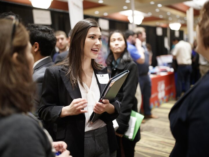 Girl at the career fair