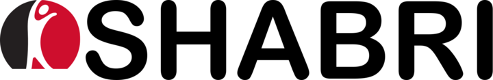 Shabri logo with black and red design elements.