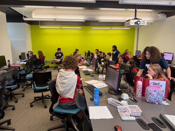 Campers at the SoC CLICKS camp.