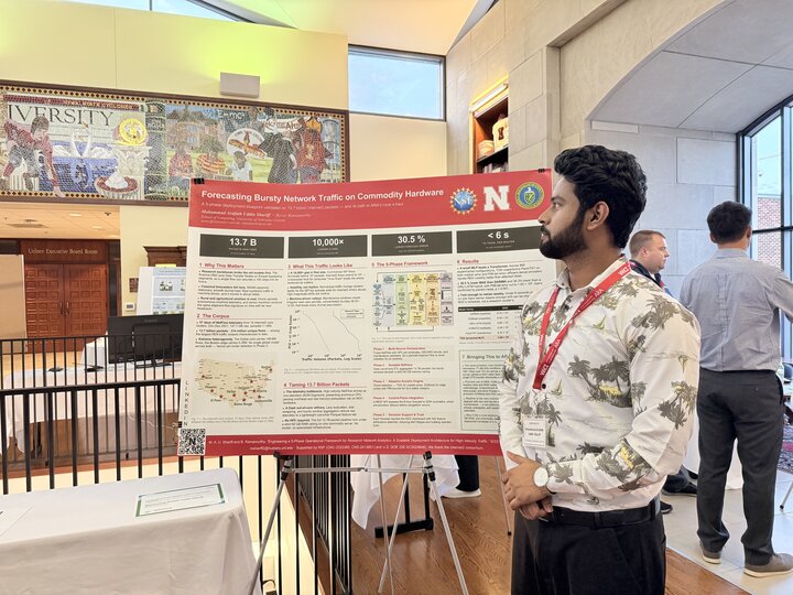 M A U Shariff presents his research at AgWireless 2026.