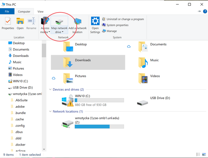 Map network drive icon